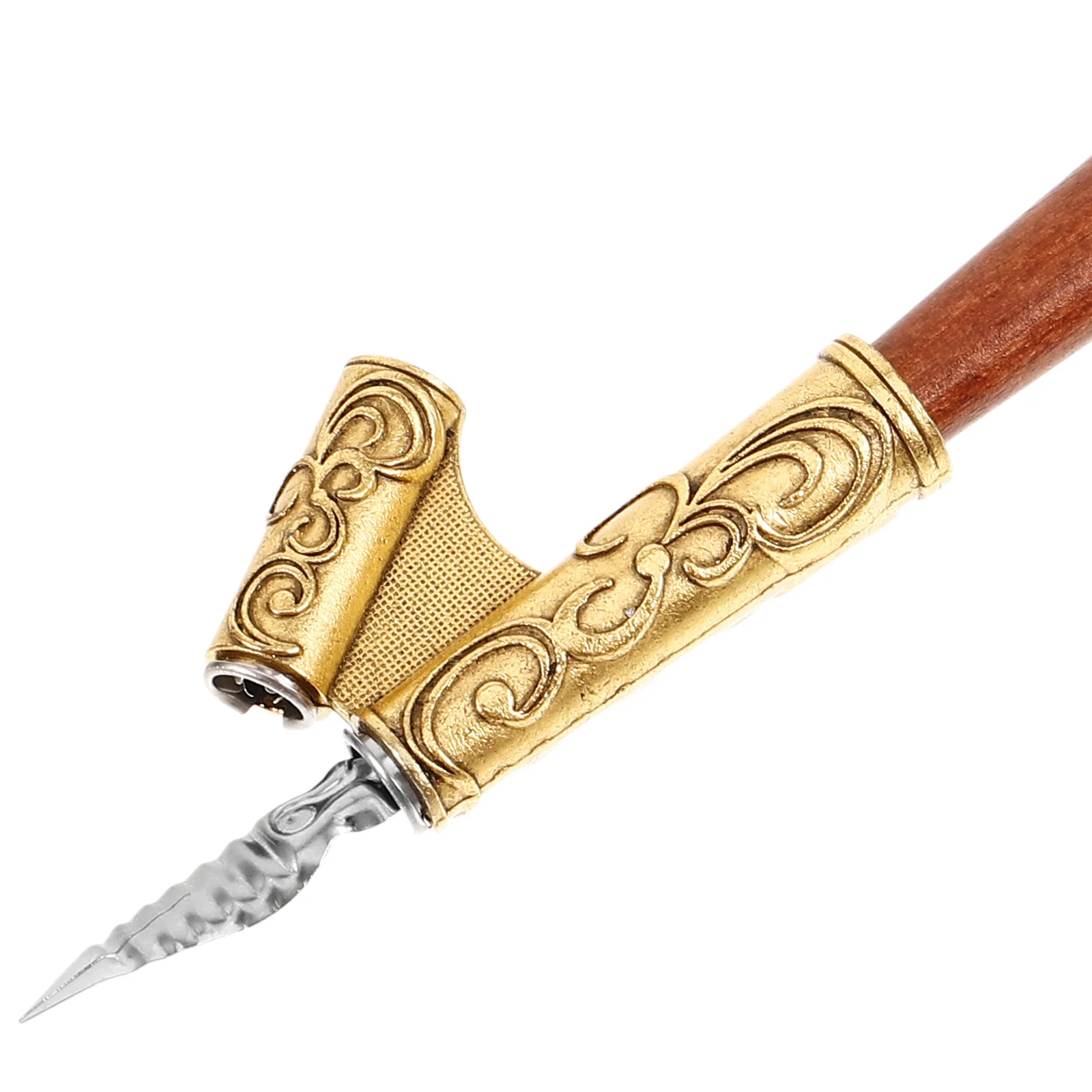 1 Set Wooden Calligraphy Stainless Steel Dip Pen Tips Smooth Writing Practical Calligraphy Practice Pen Elegant Signing Drawing