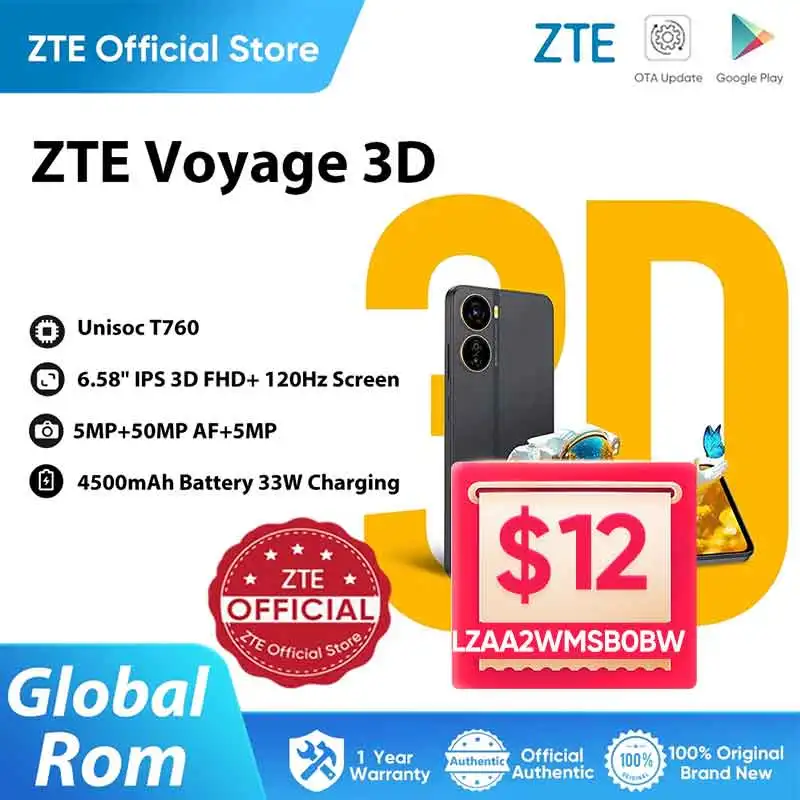 ZTE Voyage 3D 5G Smartphone Unisoc T760 6.58