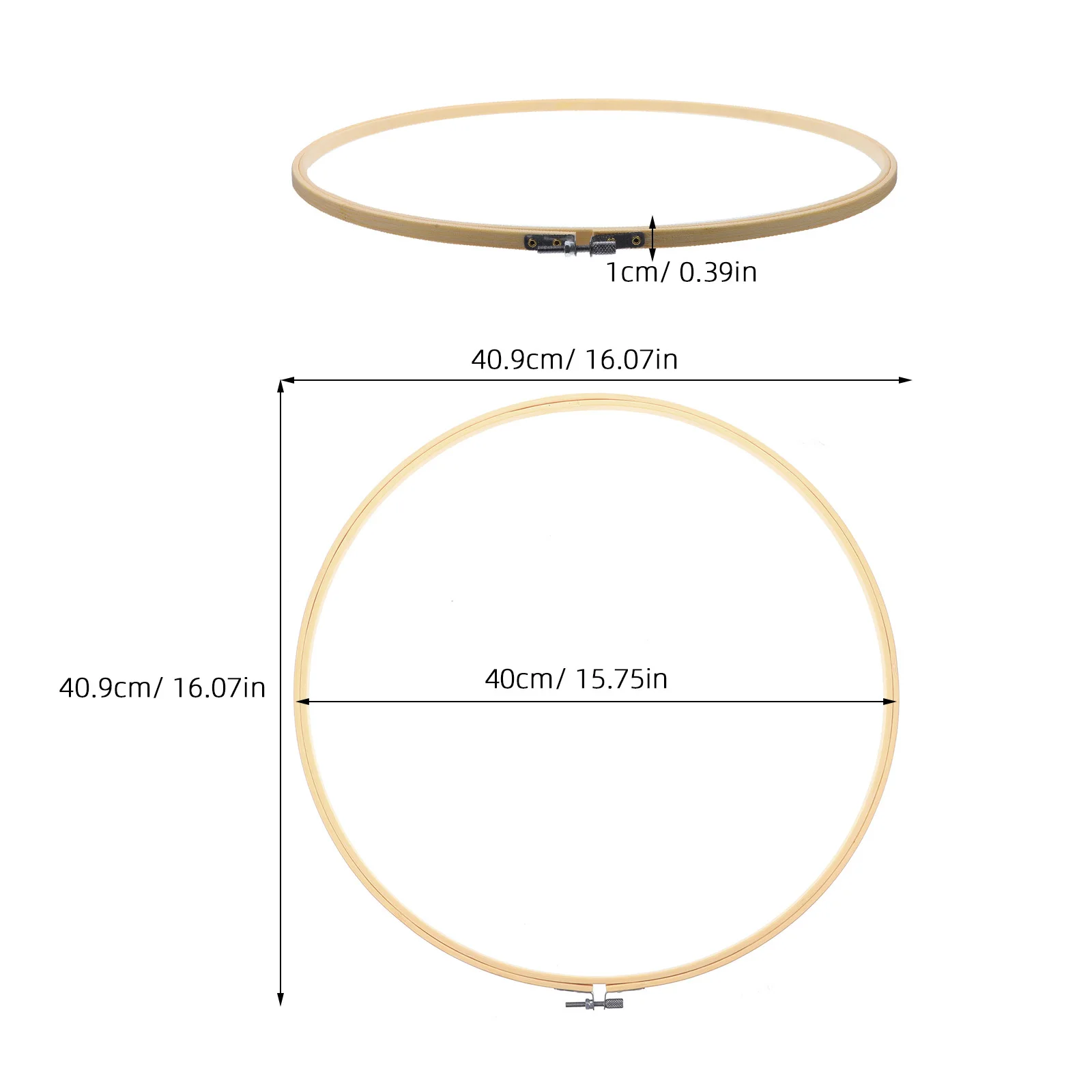 40Cm Bamboo Embroidery Hoop Set Diy Circle Frame For Cross Stitch Handmade Sewing Kit Traditional Tool Embroidery Accessories
