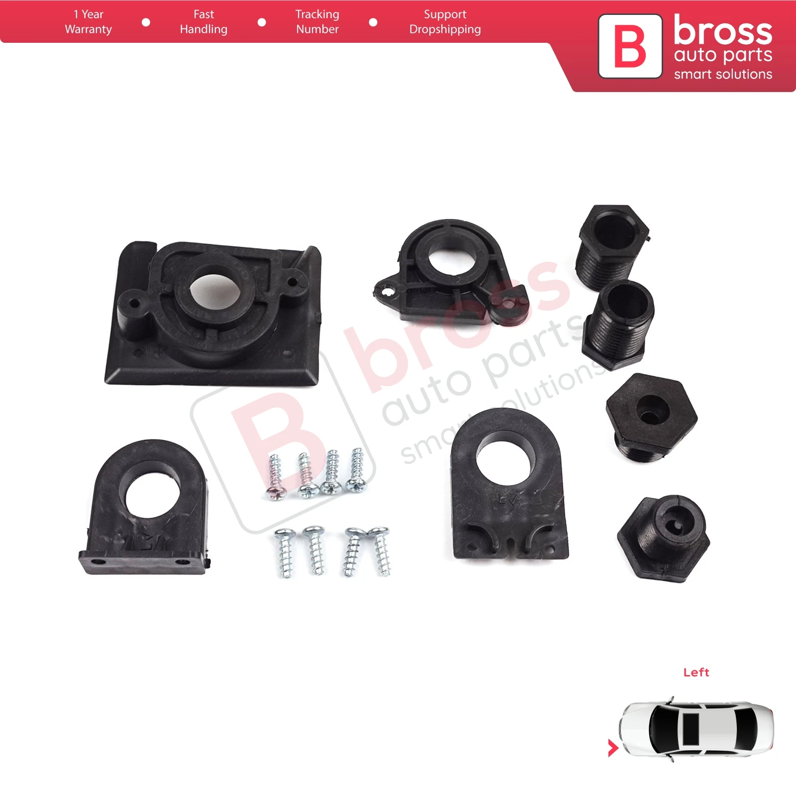 BHL528 Car Headlight Headlamp Housing Repair Mount Holder Bracket Tab Clips Left for VW Jetta MK6 A6 5C6 2010-2018 5C7998225