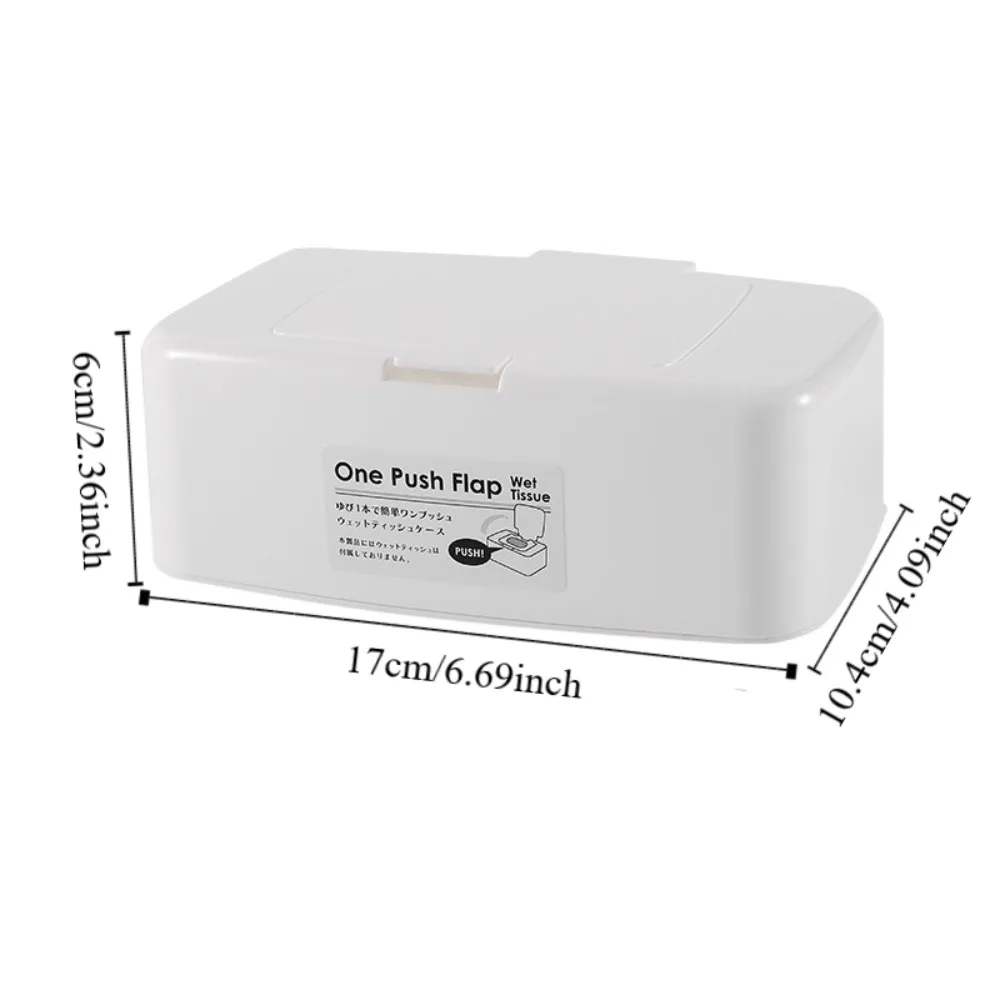 Tissue Container Plastic Wet Tissue Paper Case Portable White Tissue Box Dustproof Removable Wet Wipes Dispenser Holder Hotel