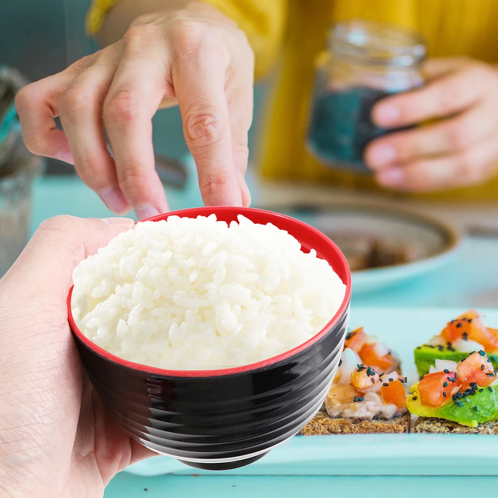 

Rice Bowl Chinese Soup Miso Chinese Rice Bowl Hot Pot Kitchenware Sturdy Melamine Easy Maintenance Serving