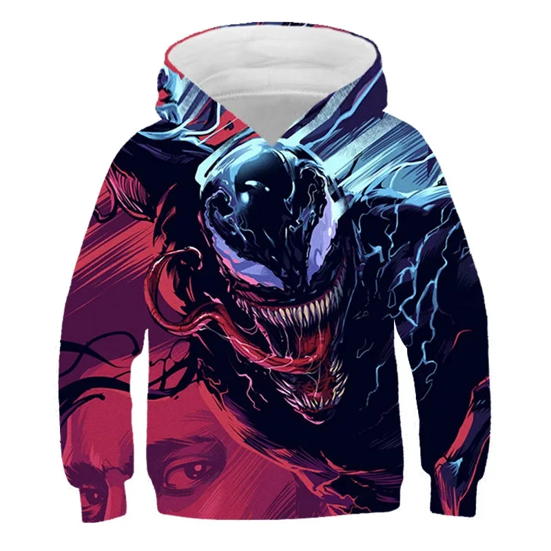 NEW Boys Venom Hoodies Children Hoodies Sweatshirt Boys Girls Spring Autumn Coat Kids Long Sleeve Casual Outwear Baby Clothing