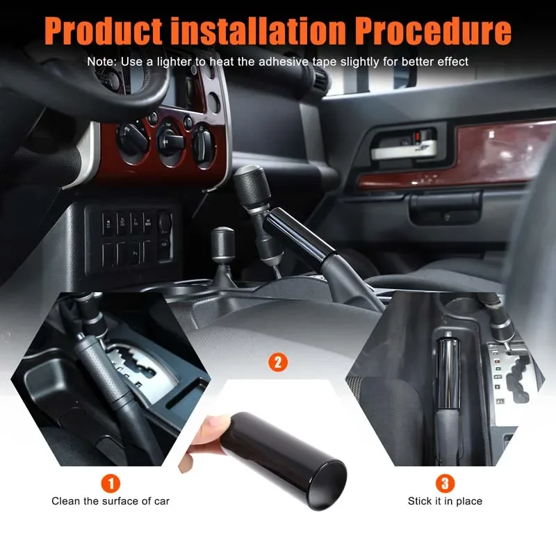 For Toyota FJ Cruiser 2007-2021 Accessories Car Hand Brake Sleeve Handle Cover Anti-slip Decoration Handbrake Protector Cover