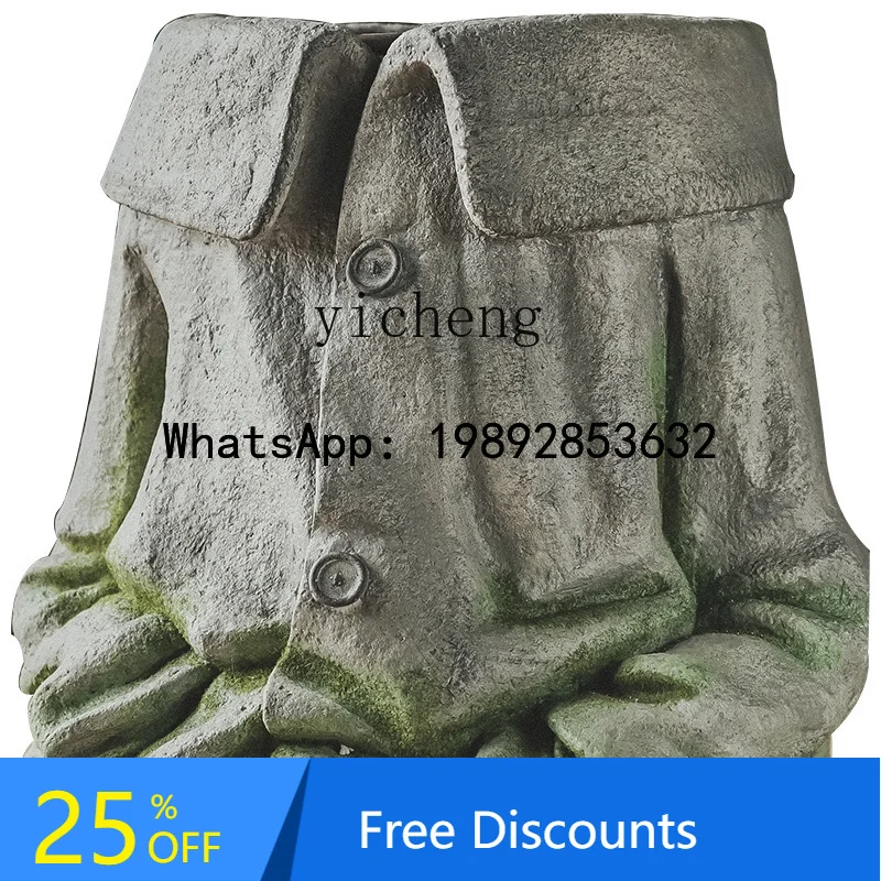 

X1Flower Pot Outdoor Courtyard Garden Extra Large Creative Floor Flower Pot Ornament for Living Room