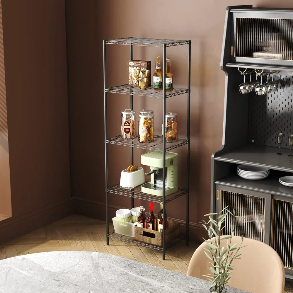 Hoforce Metal Wire Shelving Unit, organizador durável, perfeito para armário despensa, lavanderia de cozinha, 5 camadas, unidade, 5 camadas