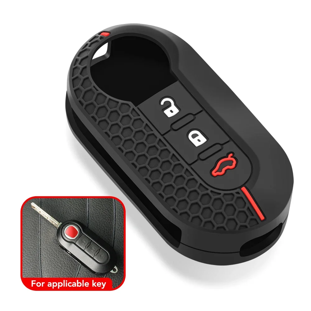 Silicone Key Case Remote Fob Car Key Cover For Peugeot Boxer For Citroen Jumper For Fiat 500 Panda Ducato 500L Punto Lancia Musa