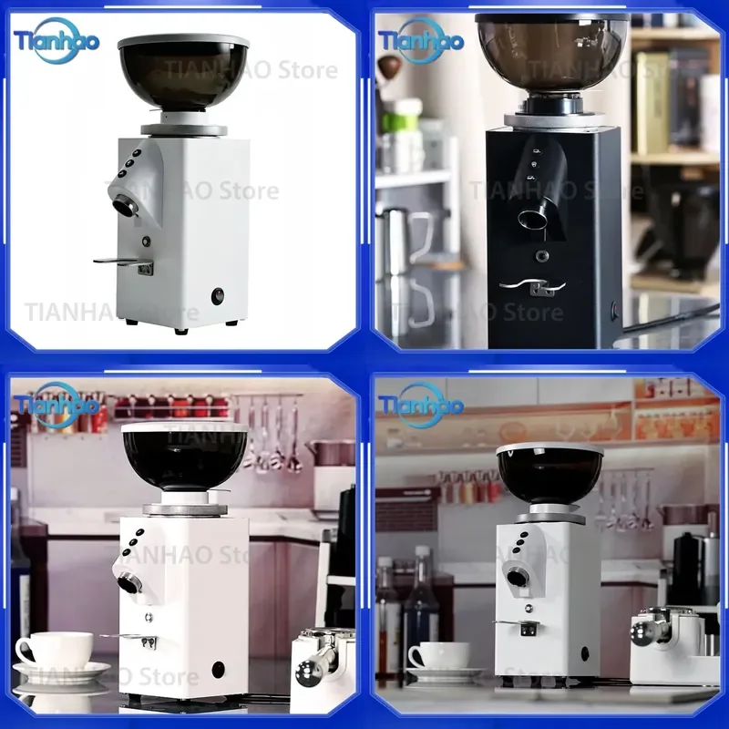 Coffee Bean Grinder for 60MM Flat Burr Disc Grinders 500g Bean Hopper Quick Release Flat Burr Disc Adjustable Grind