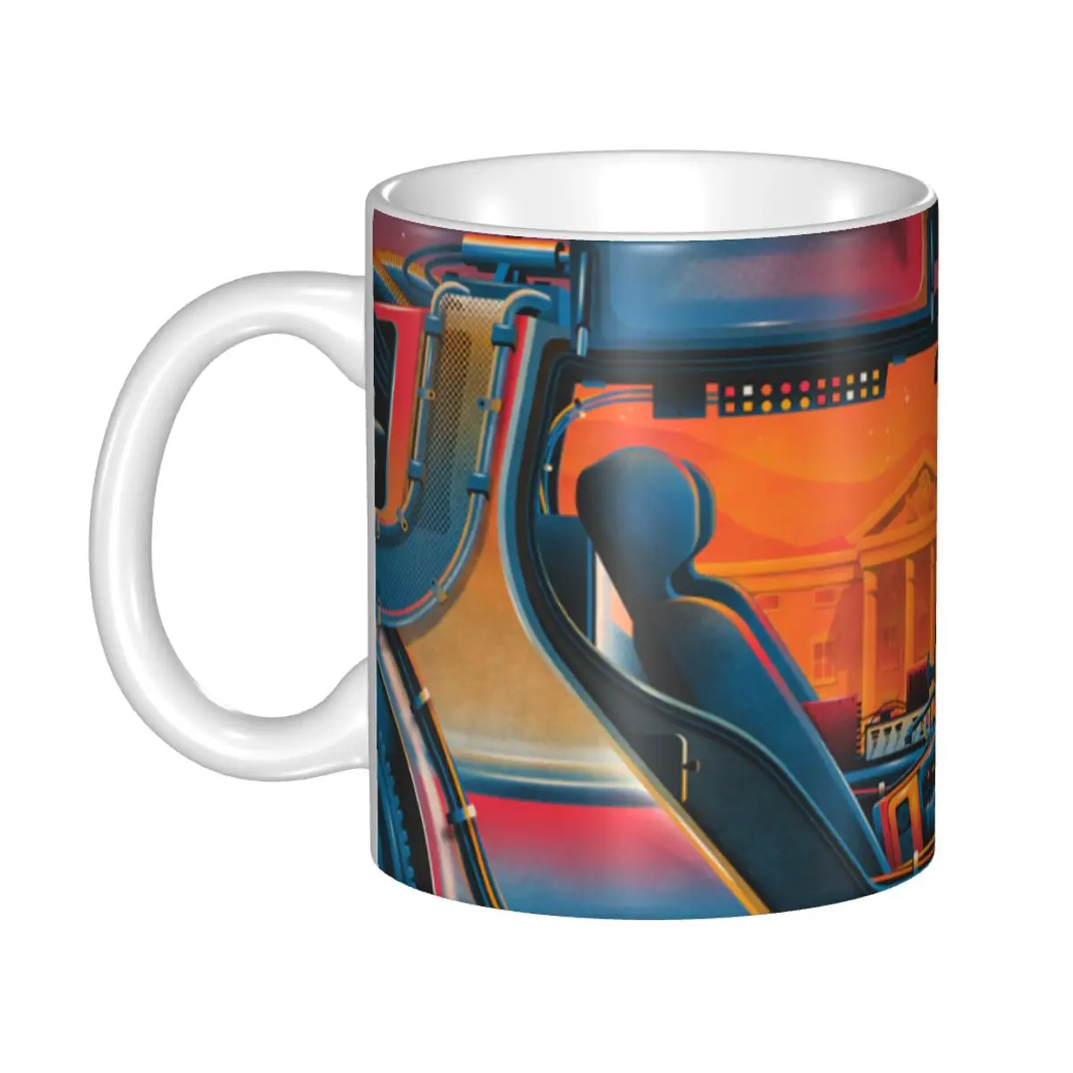 Custom Back To The Future Mugs DIY American Science Fiction Ceramic Tea Milk Coffee Cups Outdoor Work Camping Beer Mug