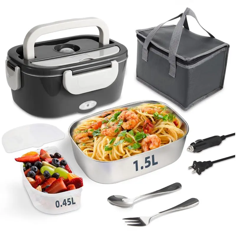 

【ALLOWANCE】Leak Proof 1.5L 40W Electric Lunch Box Food Warmer Portable Car Home Heater For Truckers Microwave Heating