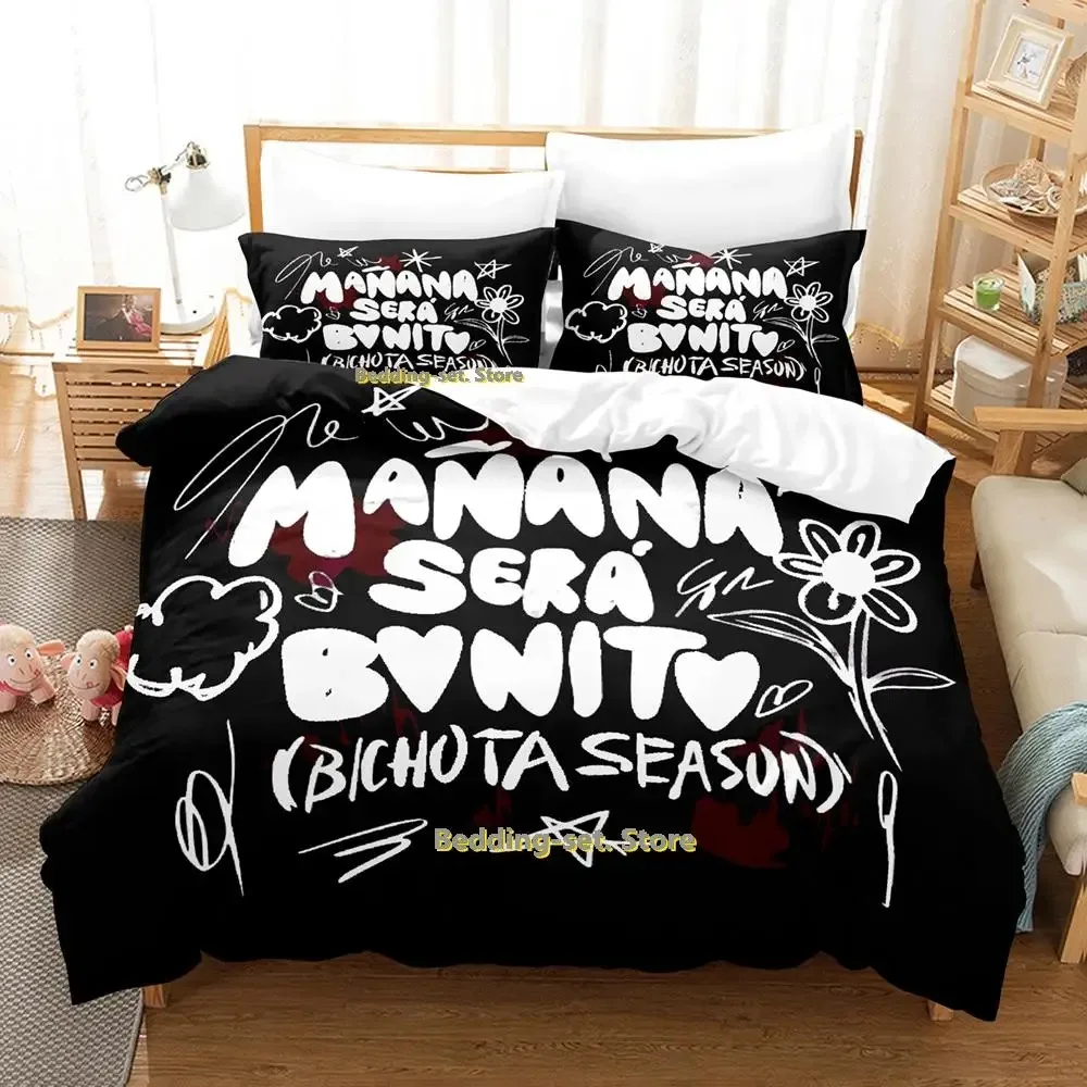 Karol G New Album Cover manana sera bonito bichota 2 Bedding Set Cartoon Anime three-piece set Teenager Bedroom Duvetcover Sets