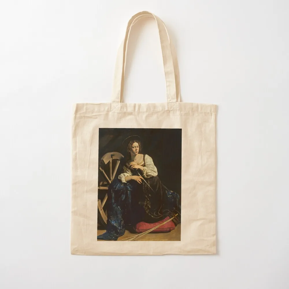 High Res Caravaggio Saint Catherine of Alexandria 1598 Tote Bag Fabric bag hand bag ladies shopper women ecological bags