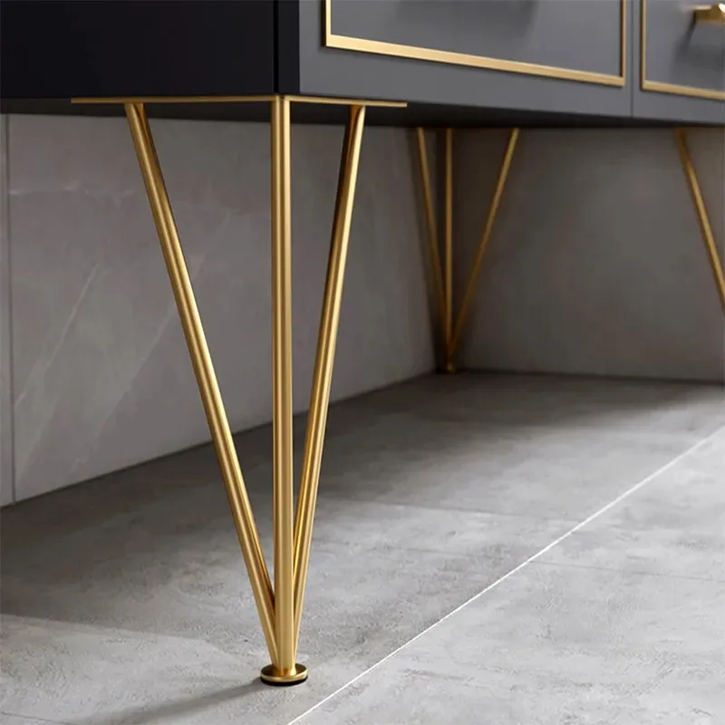 Light Luxury Adjustable Metal Stainless Steel Table, TV Stand, Furniture, Coffee Table, Bathroom Hardware Support, Leg Rack