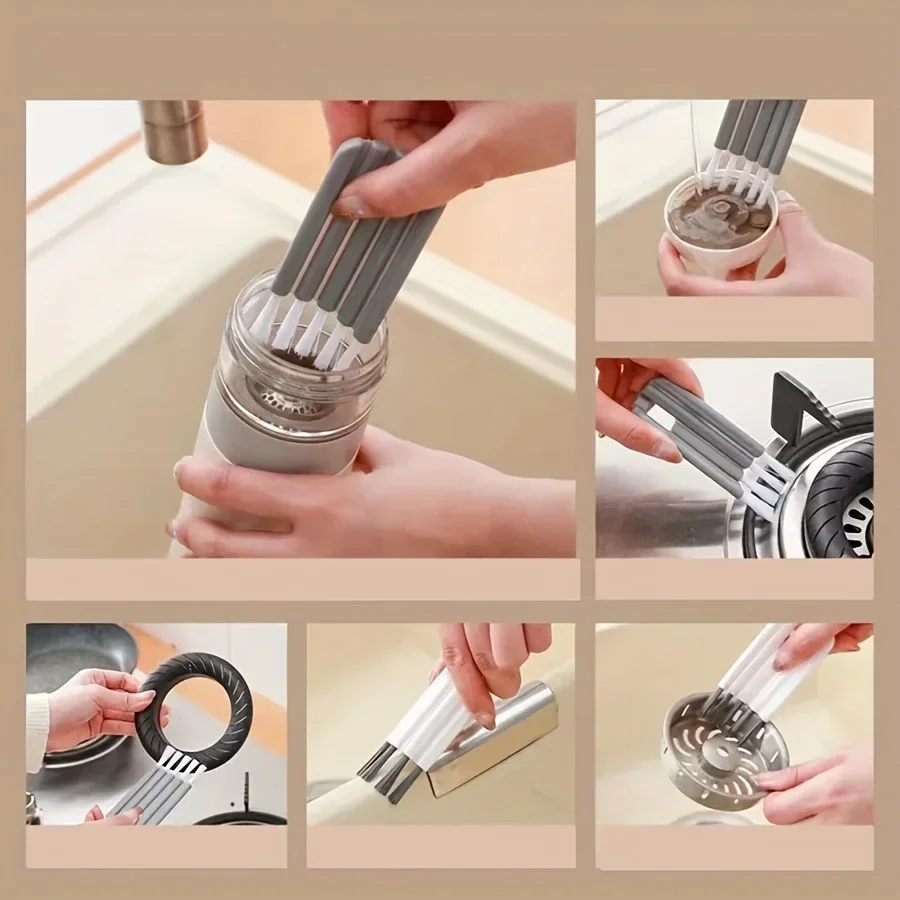 Multifunctional PC Cleaning Kit: Soft Brush, Gap Duster & Keycap Puller for Computer Keyboard Laptop Dust Removal Tools