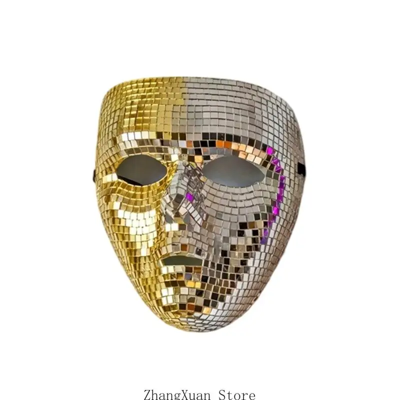 Party-Spiegelmaske mit vollständiger Gesichtsform für Themenkleidung und Fotos 3XUF – Detail 9