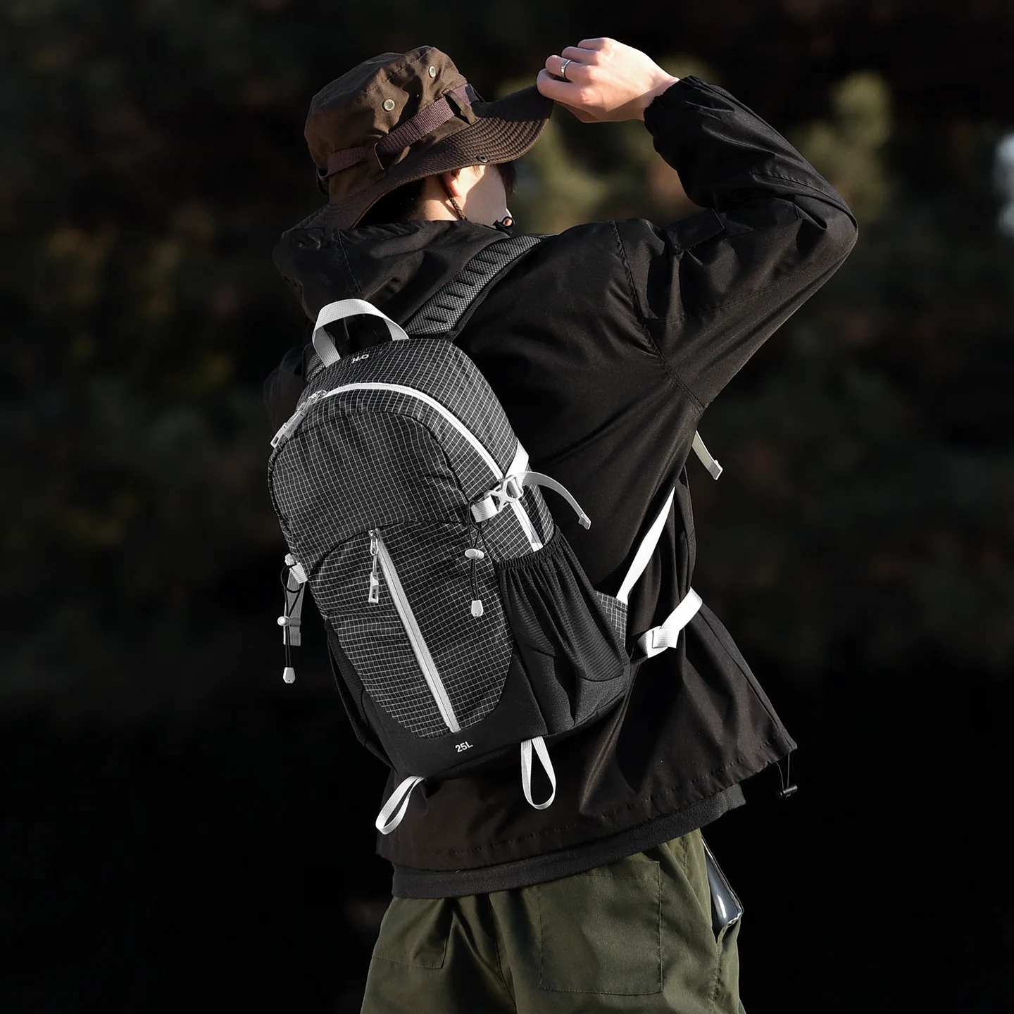 waterproof-hiking-backpack-large-capacity-casual-double-shoulder-bicycle-travel-sports-outdoor-bag-pure-color-leisure-backpack