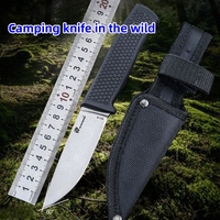 High Hardness Folding Portable With Wooden Handle, Multi-purpose Camping Survival Stainless Steel Knife