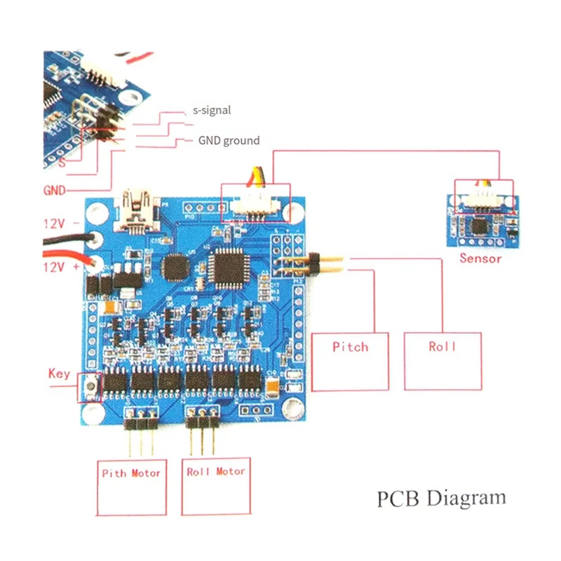 2 แกน BGC 3.1 Brushless Gimbal Controller/PTZ Controller มอเตอร์ 6050 เซ็นเซอร์สําหรับ FPV Multirotor อะไหล่อะไหล่