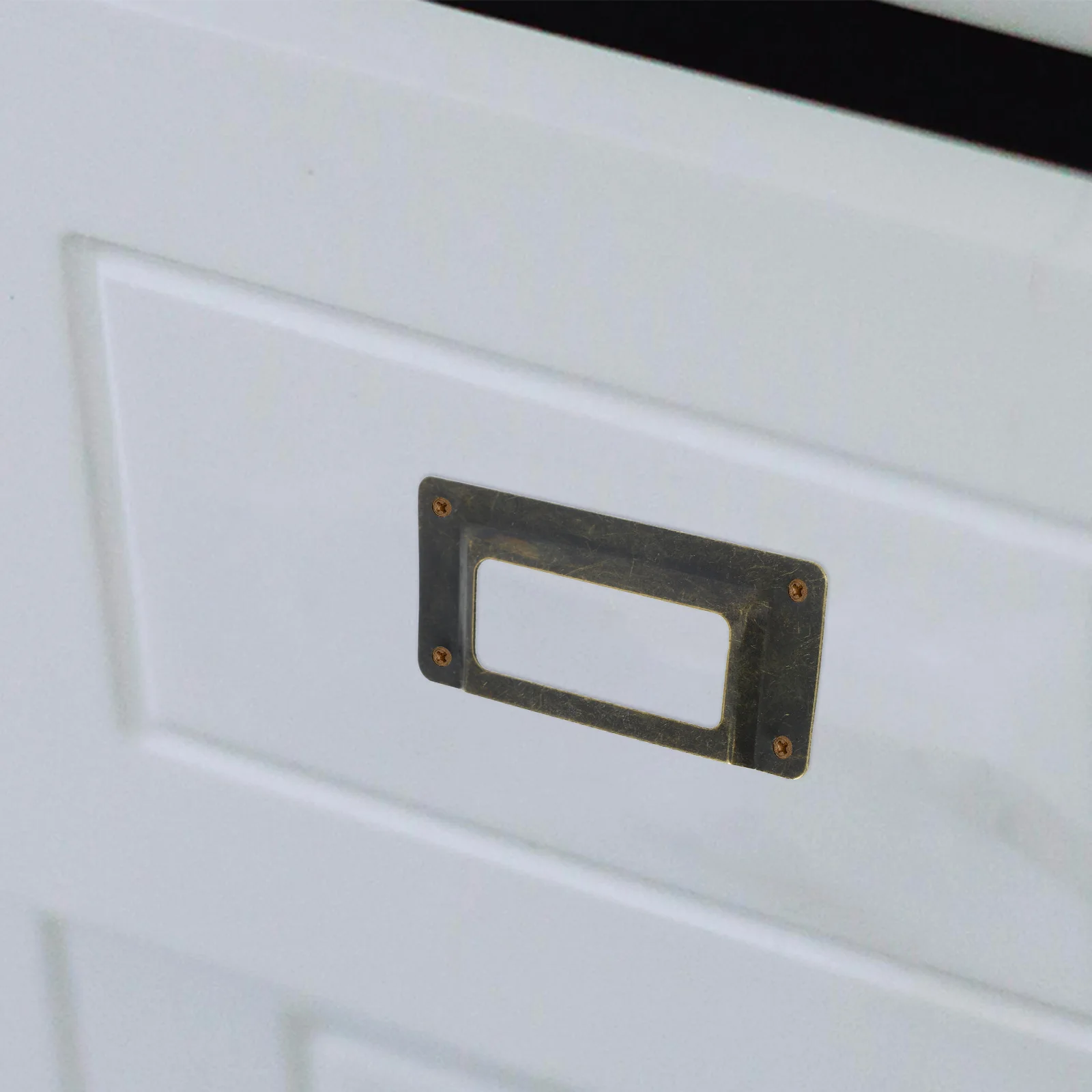 12 個錬鉄製名刺引き出しタグホルダーヴィンテージメタルフレームキャビネットタグラベルホルダーレトロ引き出しラベル