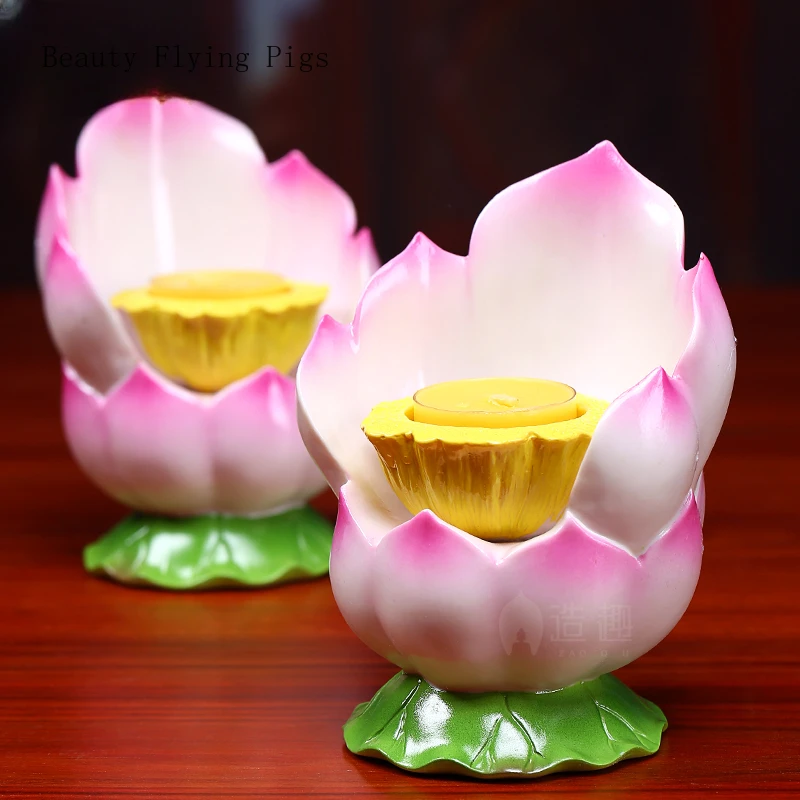 High grade ceramic Buddha front candlestick for household use Buddha butter candle base feng shui  Buddhism