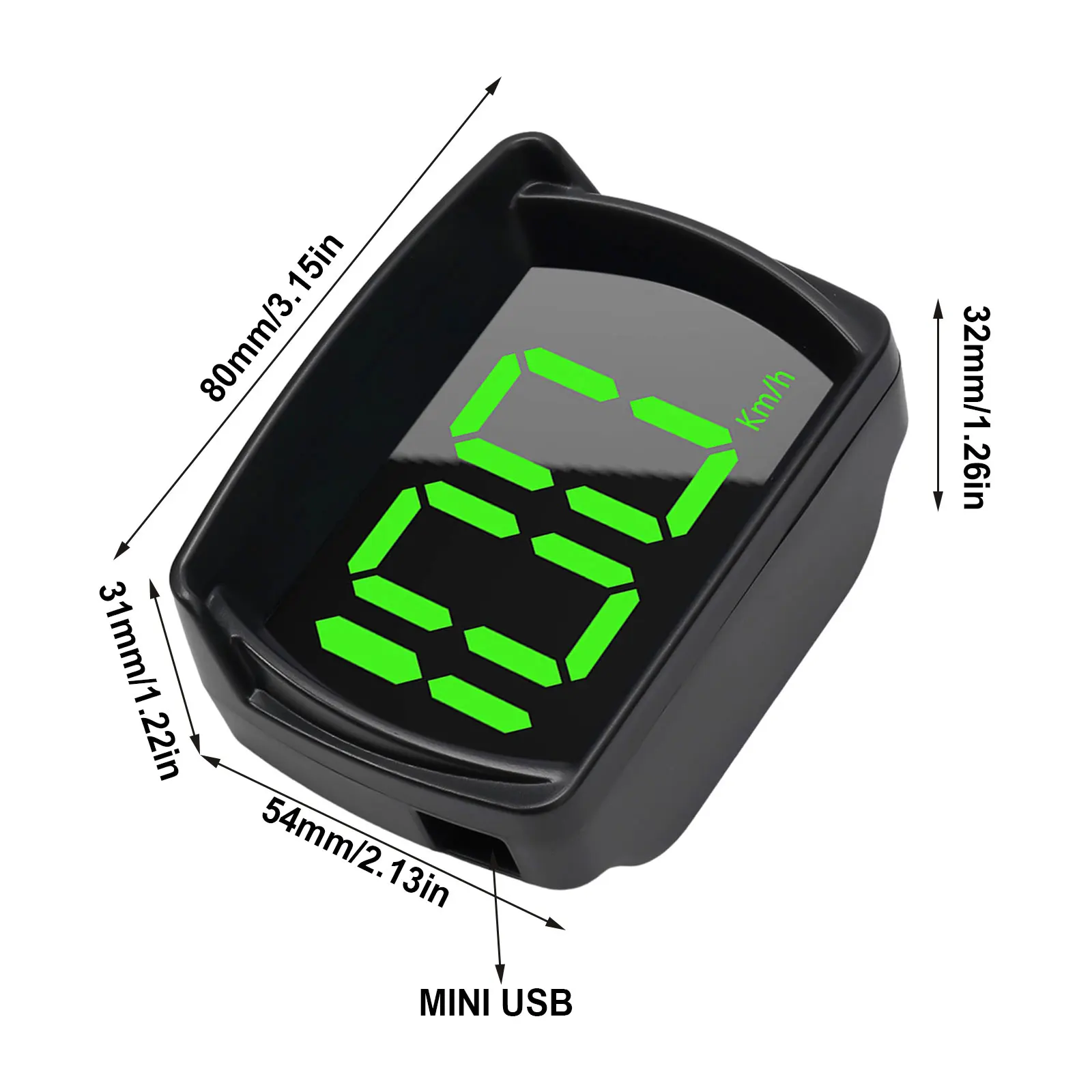 HUD GPS Head Up Display Speedometer Odometer Car Digital Speed Suitable For All Cars, Buses, Trucks, Bikes, Scooters...