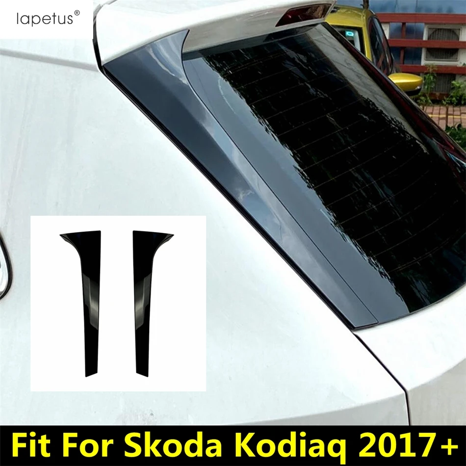 

Black Rear Window Deflector Spoiler Side Splitter Wing Trim Cover Sticker Body Kit Car Accessories For Skoda Kodiaq 2017 - 2023