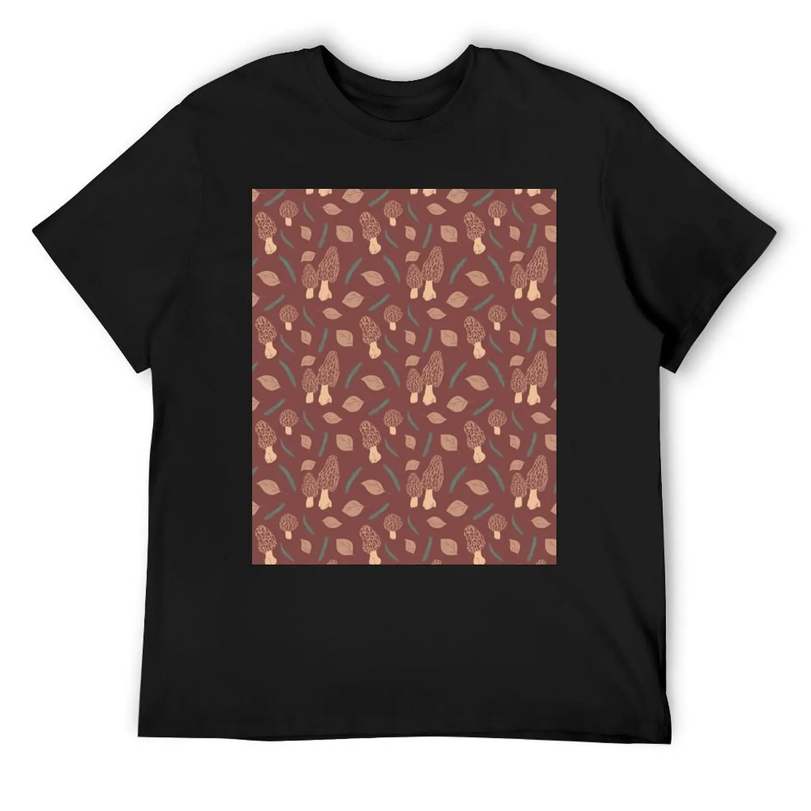 

Morel Mushroom Pattern T-Shirt Louboutins anime tshirt summer top graphic tee shirt mens graphic t-shirts funny