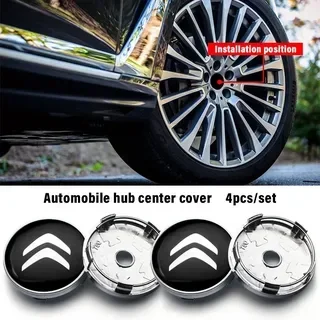 4Pcs 56/60mm Hub Caps Car Wheel Center Badges Wheel hub sticker For Citroen C1 C3 C4 C5 C6 2CV VTS Picasso  RD3 C4L DS3 DS4 DS5