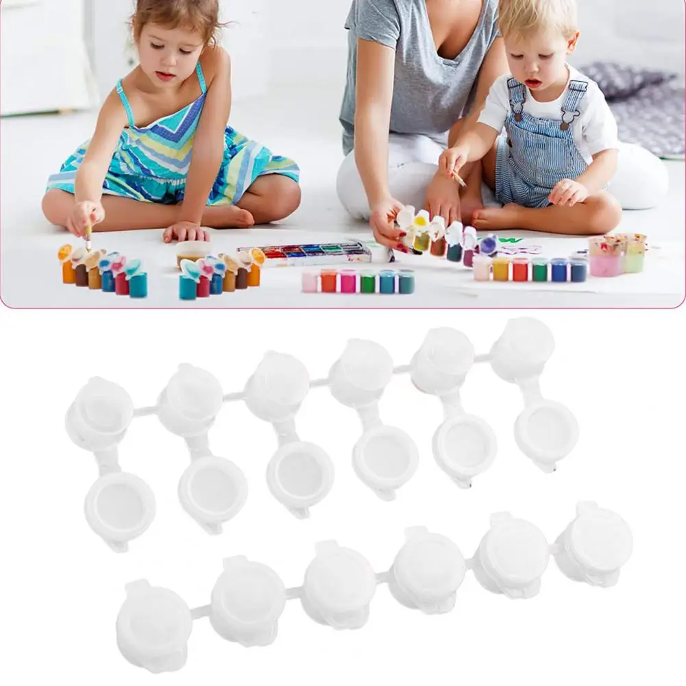 10 قطعة صناديق الطلاء مفيدة فارغة الصباغ حقيبة للتخزين حاوية الطلاء واضحة عالية المتانة قابلة لإعادة الاستخدام الصباغ