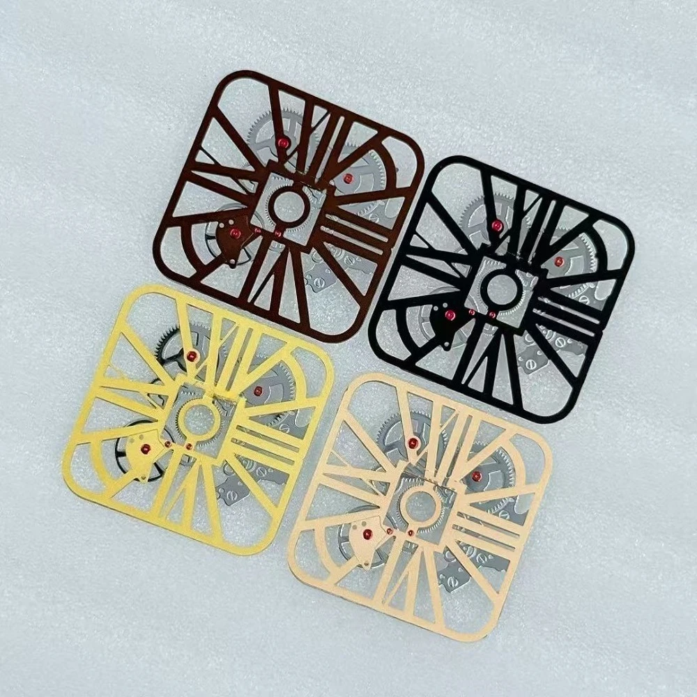 

27mm NH70 S Dial Square Hollow Dial Whole Watch S Personality Suitable for NH70 NH38 Movement Watch Accessories New No Luminous