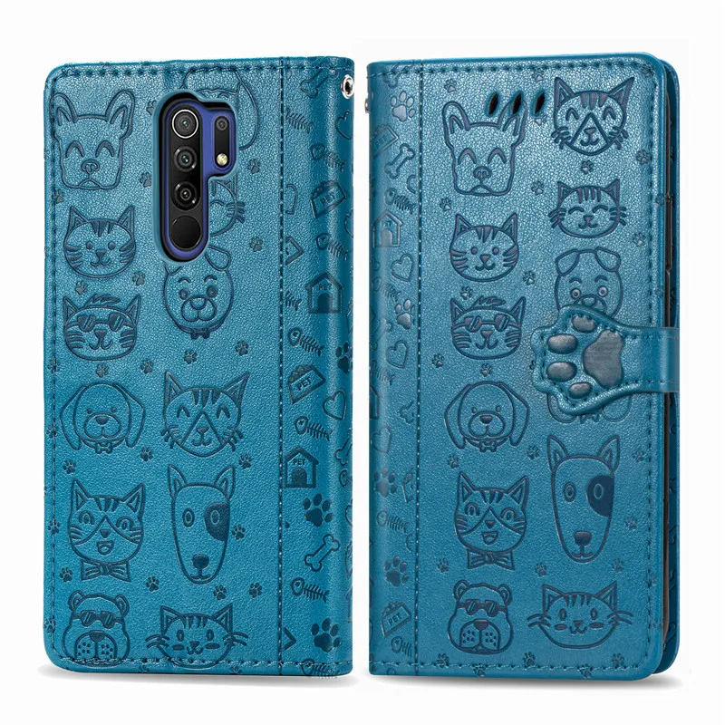 Cartoon Leather Flip Case For Xiaomi Redmi 9A 9 9C 7A 8 8A Note 9 9S 8T 7 8 Pro Mi 10 Pro A3 9 SE Note 10 Lite 7A 9A Full Cover