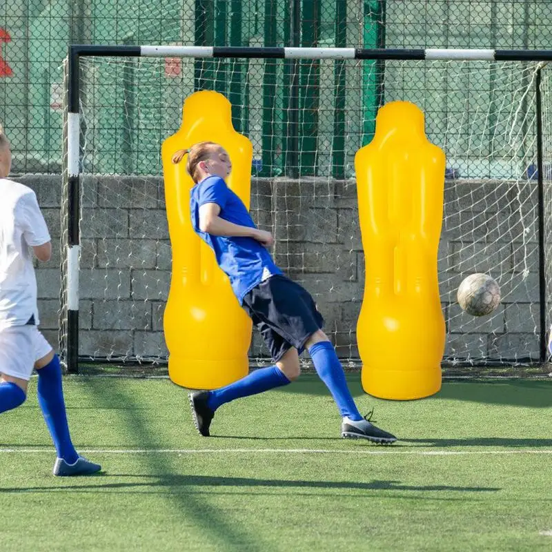 1.75 メートル PVC インフレータブルサッカーダミーポータブルサッカー機器多機能サッカーマネキントレーニング子供大人