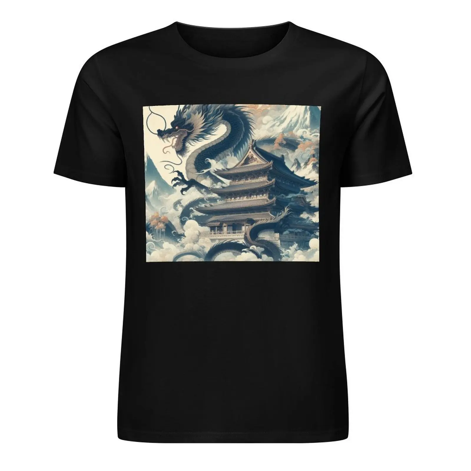 Black Dragon Approaching the Depths of the Heart T-Shirt cute tops quick-drying graphic tee shirt mens designer clothes