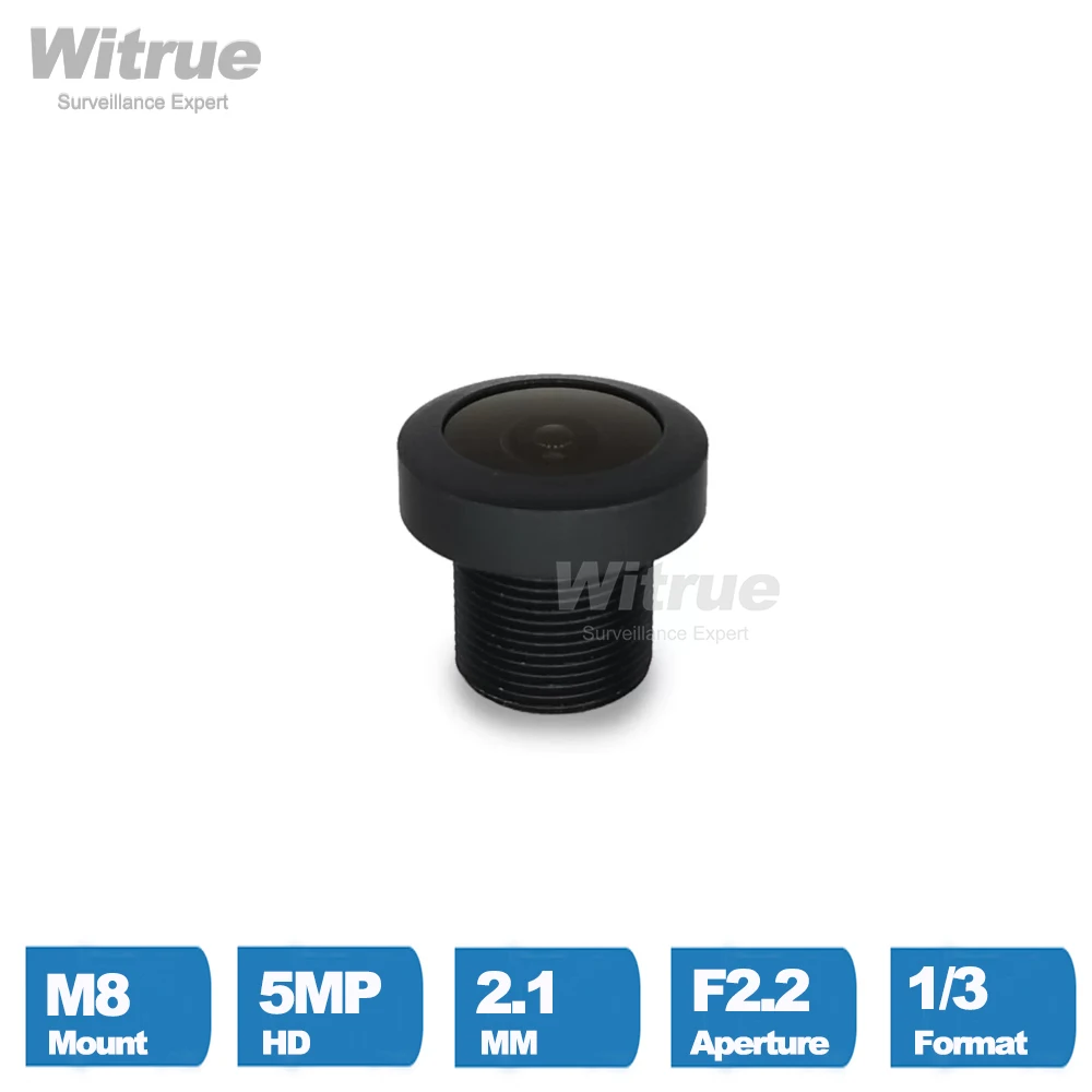 Witrue 2.1mm M8 Lens 1/3 Inch 5MP F2.2 151 Degree z 650nm IR Filter obiektywy do kamer CCTV Security Camera Wide Angle 151 Degree