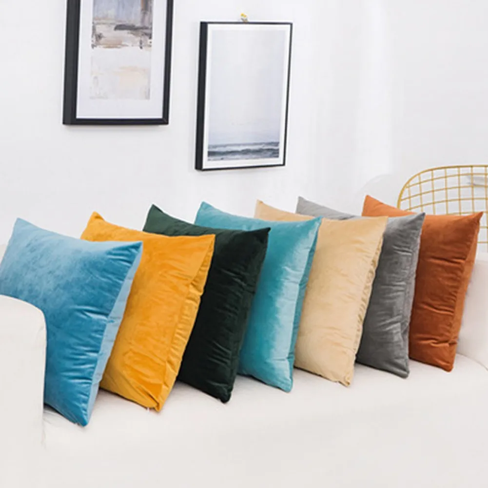 Funda de almohada de 40cm X 40cm, 40x40cm, lino y algodón, decoración del hogar, paquete al aire libre de 2 almohadas, sofá de terciopelo de alta calidad