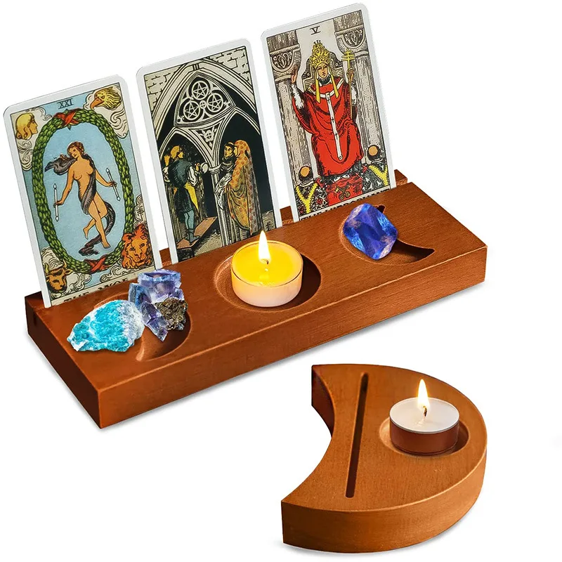 Wood Tarot Card Holder Stand Display Your Daily Affirmation Cards Stand Tarot Accessories Wiccan Decor Wiccan Altar Supplies