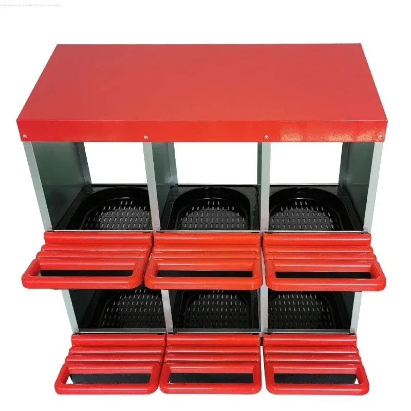 Chicken Coop Double Layer Roll-out Nesting Box Pet Cage Metal Chicken Nesting Boxes Automatic Chicken Nest Box