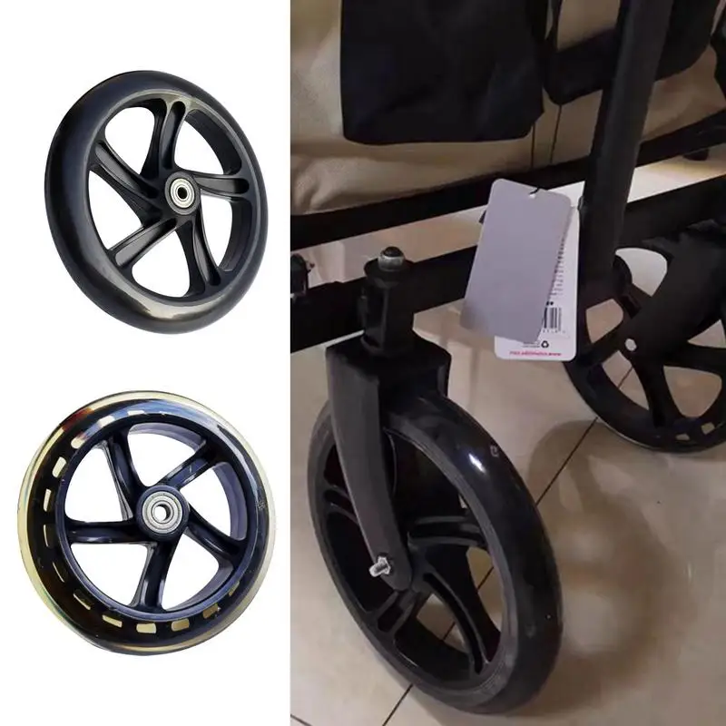 Electric Scooter Tire Replacement Skate Wheels Furniture Wheel 2 Pcs Solid Tires 145/180/200mm Quiet Wheels Trolley Wheels With