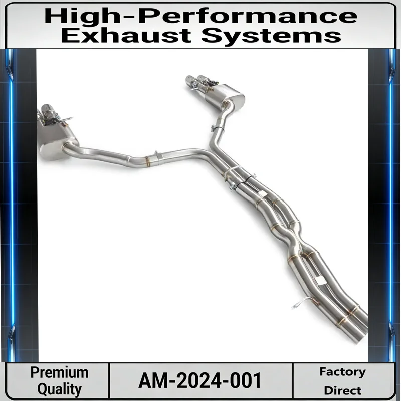 Высокопроизводительная выхлопная система Catback с клапанной регулировкой из нержавеющей стали для Audi A6 A6L C7 2.5L 2.8L 3.0T 2012-2017 гг.