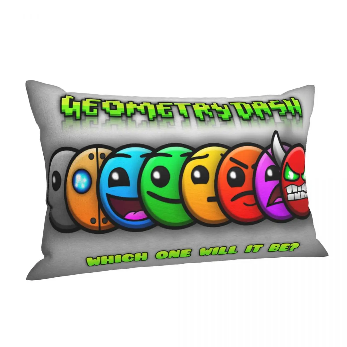 

Video Game Geometry Dash Rectangle Pillowcase Cushion Cover Decorative Bedroom Bed Home Comfort Throw Pillow