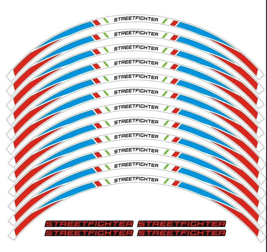 

Wheels Hub Stickers Motorcycle Accessories Reflective Decals Stripes For Ducati Streetfighter 848 V4 V4S V2 V2S