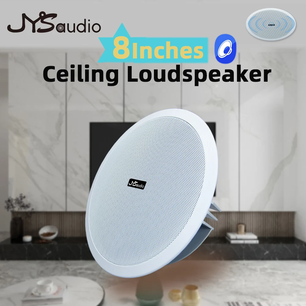 8 Polegada coaxial teto alto-falante amplificador gama completa alto-falante 360 som surround alta sensibilidade alimentado alto-falantes pa sistema