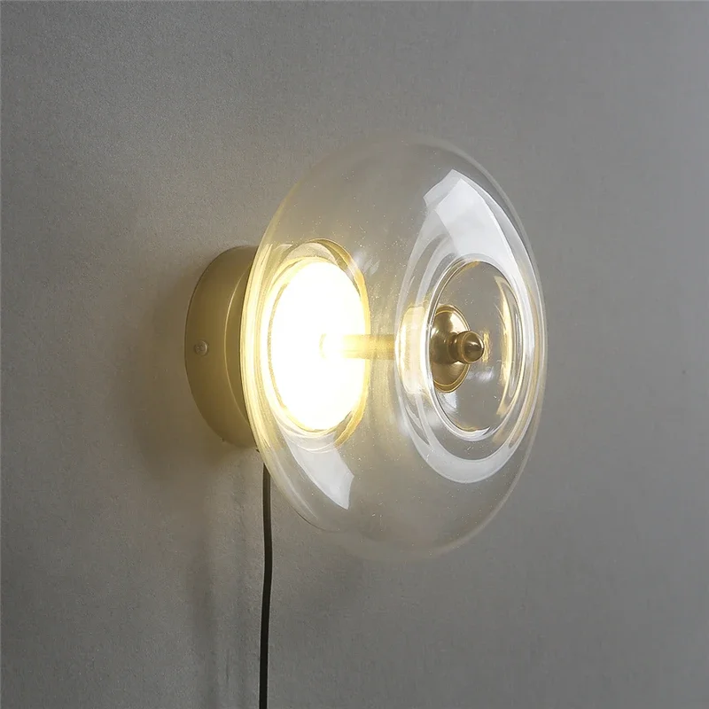Nordic Touchable Wall Lamps Transparent Glass Room Decor Table Lights Modern Indoor Living Rooms Bedroom LED Lighting Fixtures