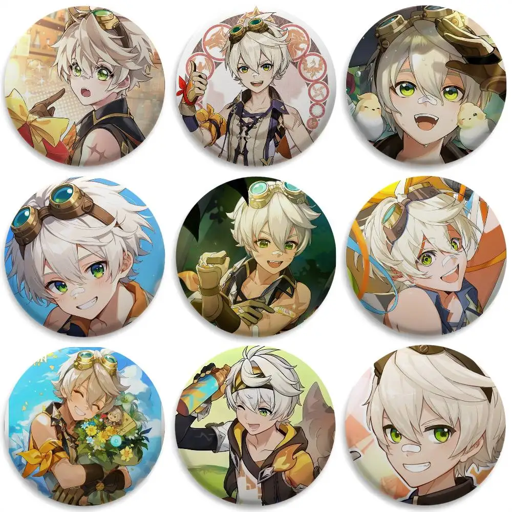 

Bennett Genshin Impact Badges Round Exquisite Badge Brooches Creative Pins For Clothes Hat Backpack Gift Accessories
