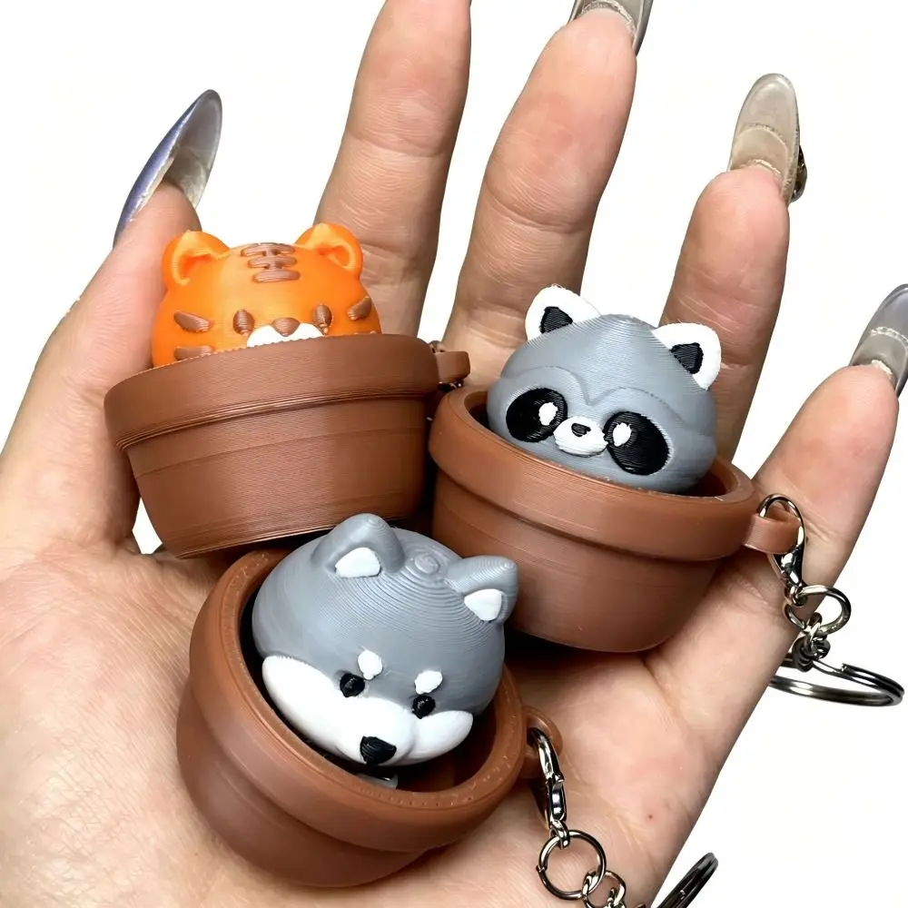 3D Printed Keycap Clicker Pendant Button Press Funny Keyboard Fidgets Keychain Dog Key Ring Fidget Clicker Keychain
