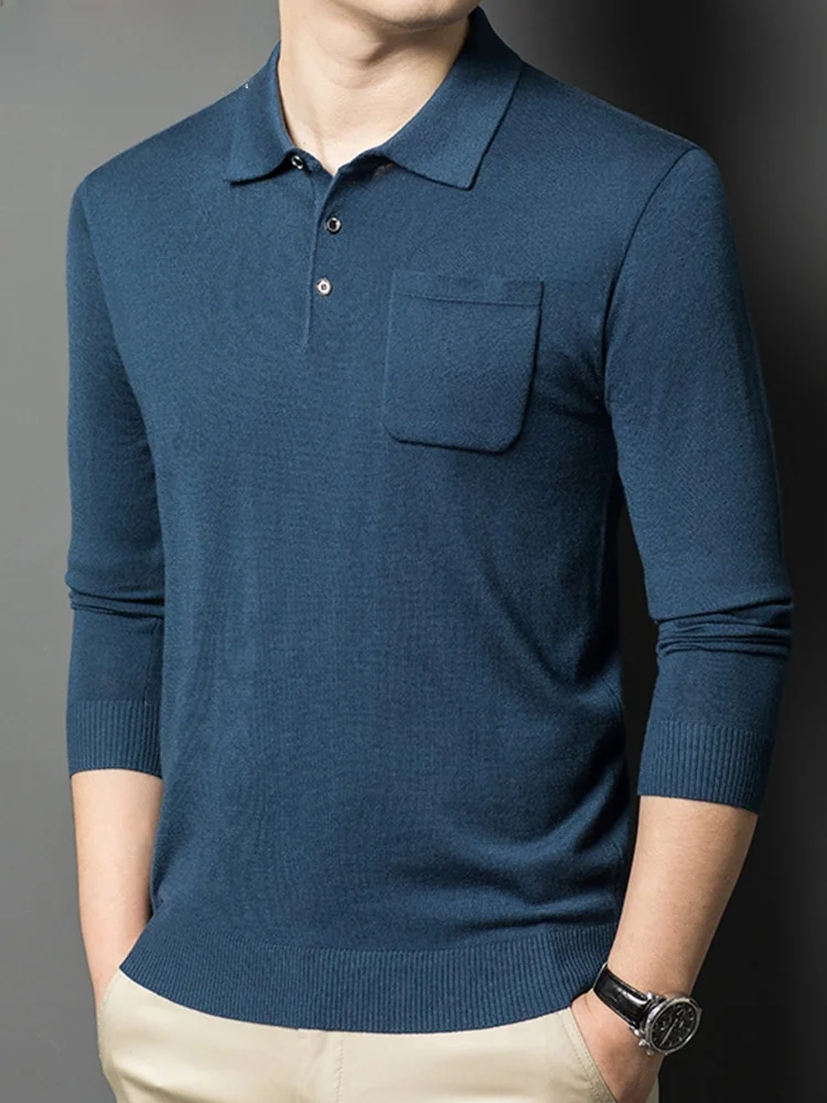 

Весенне-осенний тонкий мужской вязаный свитер, повседневный Faion Ci Sle Long Sve Ne, смесь шерсти, полиэстер, нейлон, смесь