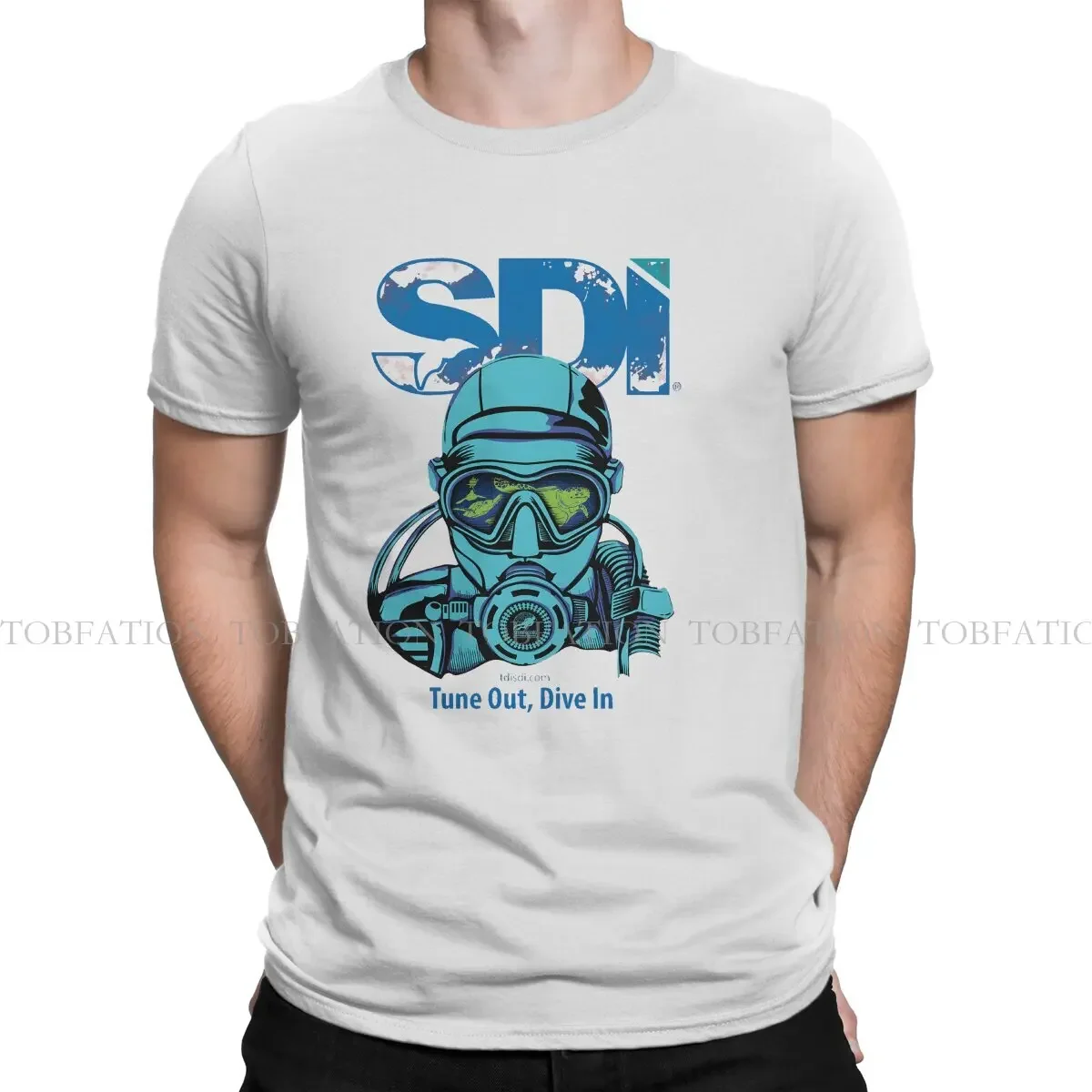 تي شيرت غير رسمي للرجال ، غطاس سكوبا ، نمط رياضة المغامرة ، تناغم