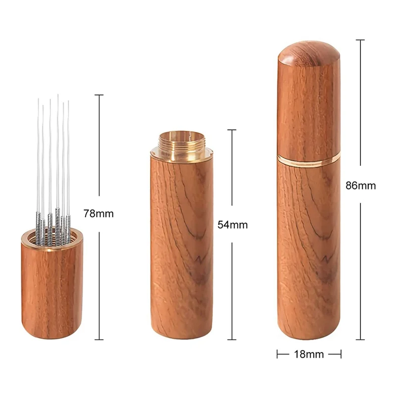 【Flash Sale】Espresso Coffee Stirrer, 8 Needles Espresso Stirrer With Natural Wood Handle, Espresso Accessories Coffee Stirrer
