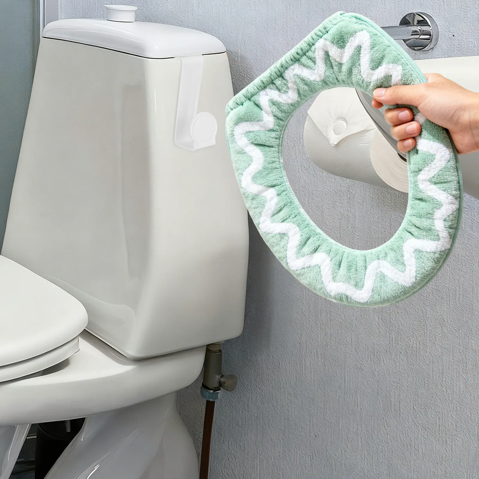 

2Pcs Plastic Z Shaped Toilet Seat Hooks Household Bathroom Kitchen Hanging Organizer Over Door Space Saving Storage Hooks