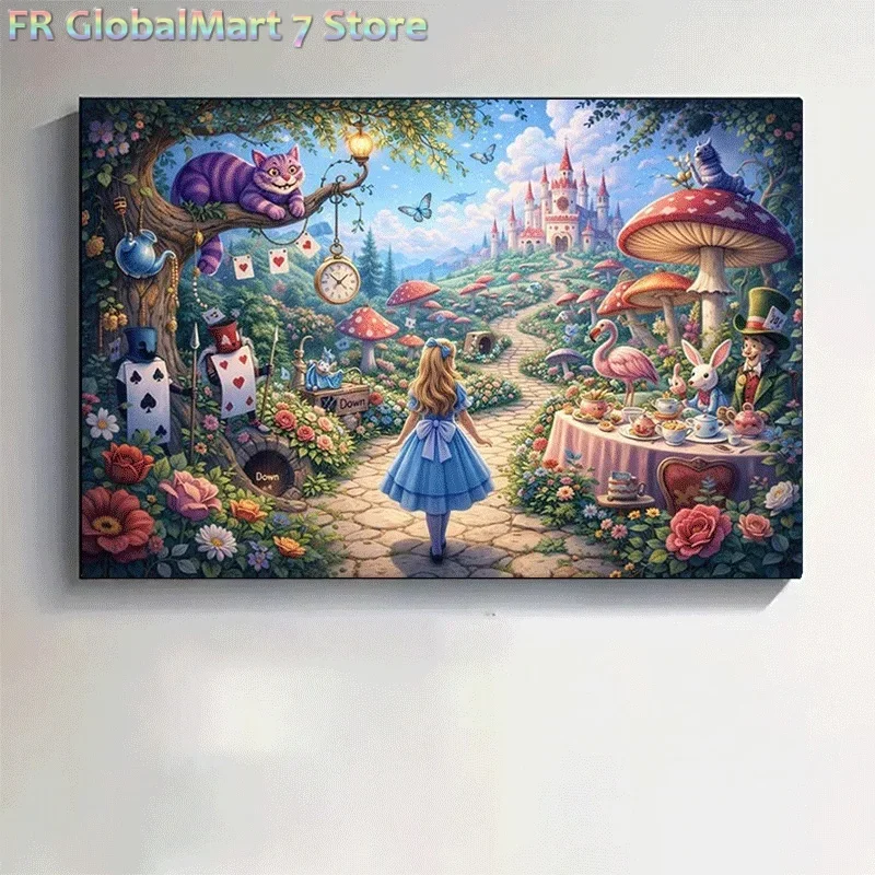 Diamond Painting Set, Fantasy Wonderland Theme Pattern, Round Diamond Full Diamond Art, Multiple Specifications to Choose from